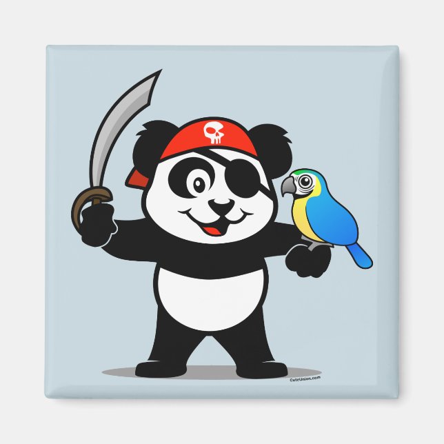 Pirat Panda Magnet (Framsidan)