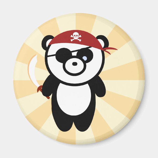 Pirat Panda Magnet (Framsidan)