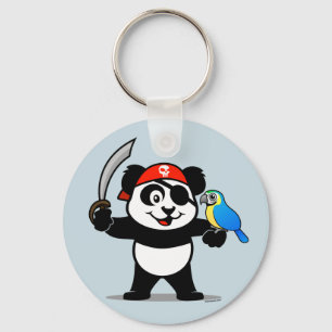 Pirat Panda Nyckelring