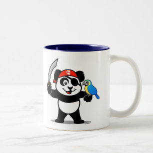Pirat Panda Två-Tonad Mugg