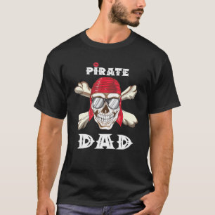 Pirat pappa buccaneer sunglass familjens skalle pa t shirt