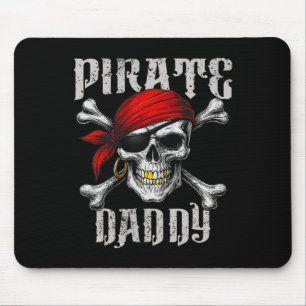 Pirat pappa Jolly Roger Flagga och Skull Crossbone Musmatta