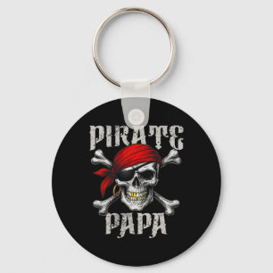 Pirat Pappa, Jolly Roger Flagga och Skull, korsben Nyckelring