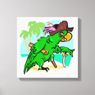 Pirat Parrot Canvastryck