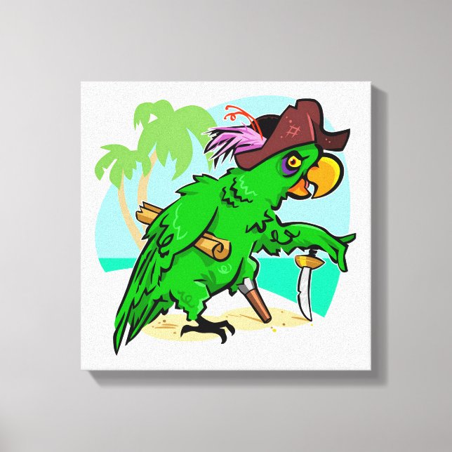 Pirat Parrot Canvastryck (Framsida)