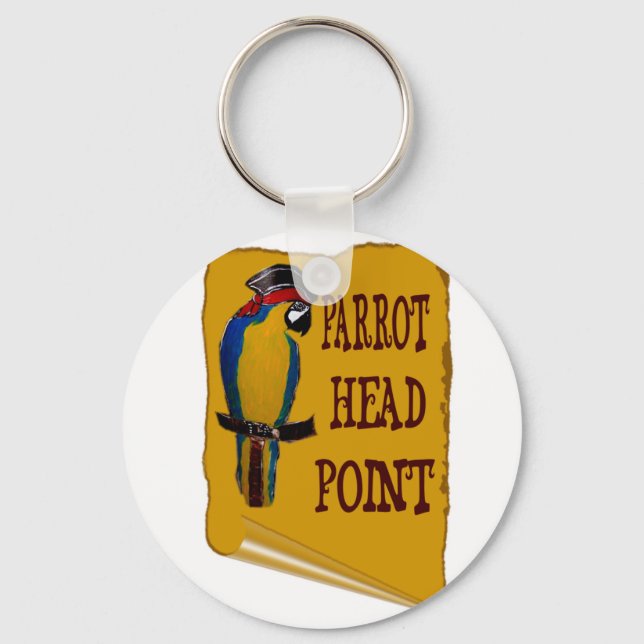Pirat Parrot Head Nyckelring (Framsida)