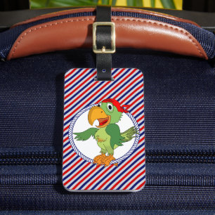 Pirat Parrot Nautical Personlig Bagagebricka