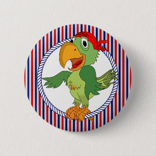 Pirat Parrot Nautical Rand Knapp