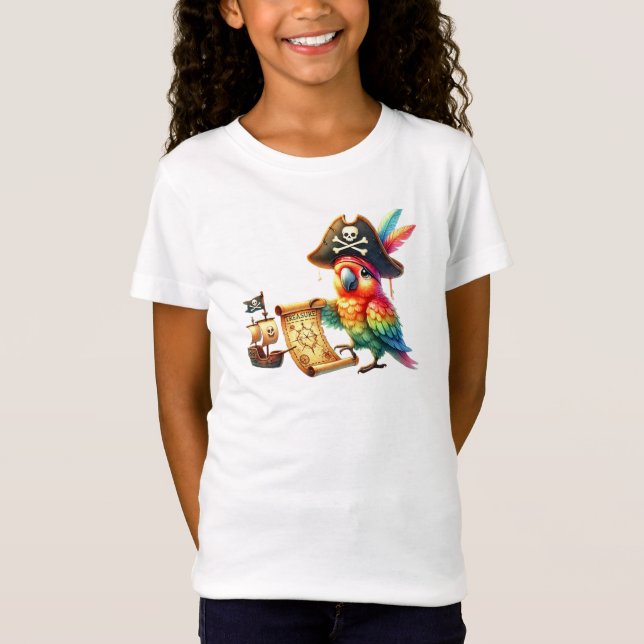Pirat Parrot Tshirt T Shirt (Framsida)