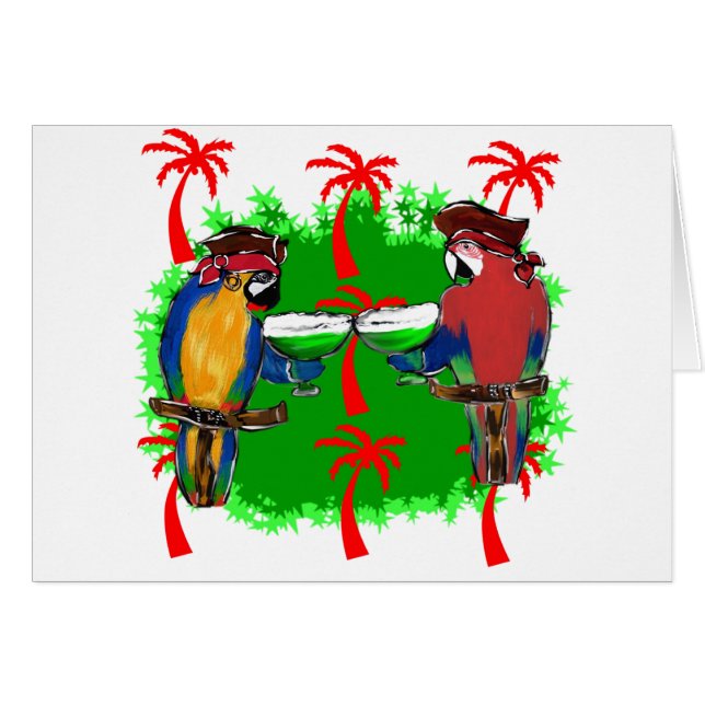 PIRAT PARROTS HÄLSNINGSKORT (Framsidan Horizontal)