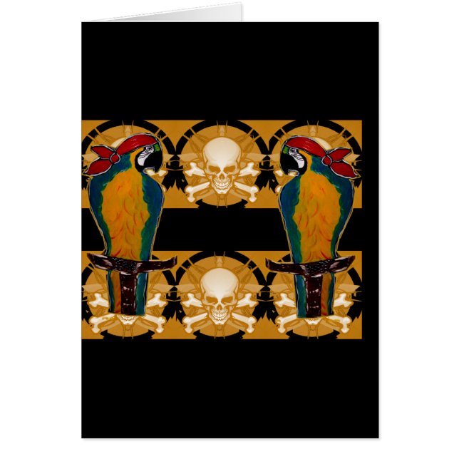 Pirat Parrots Hälsningskort (Framsidan)
