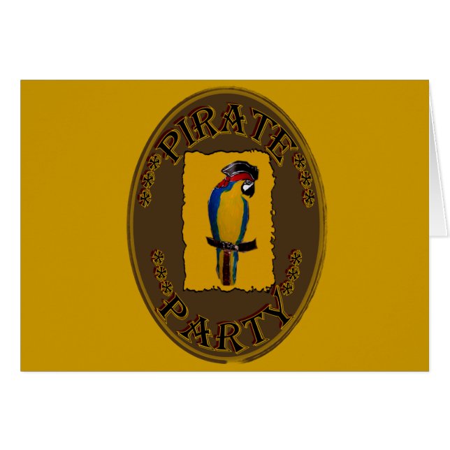 PIRAT PARTY HÄLSNINGSKORT (Framsidan Horizontal)