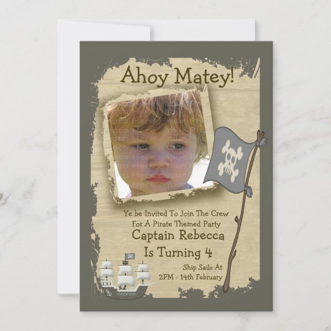 Pirat Party meddelande Inbjudningar (Framsida)