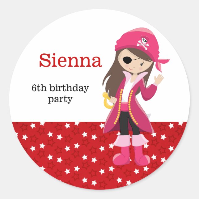 Pirat party runt klistermärke (Framsida)