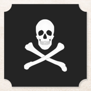Pirat Party (Skull och korsben) (Jolly Roger) Underlägg Papper
