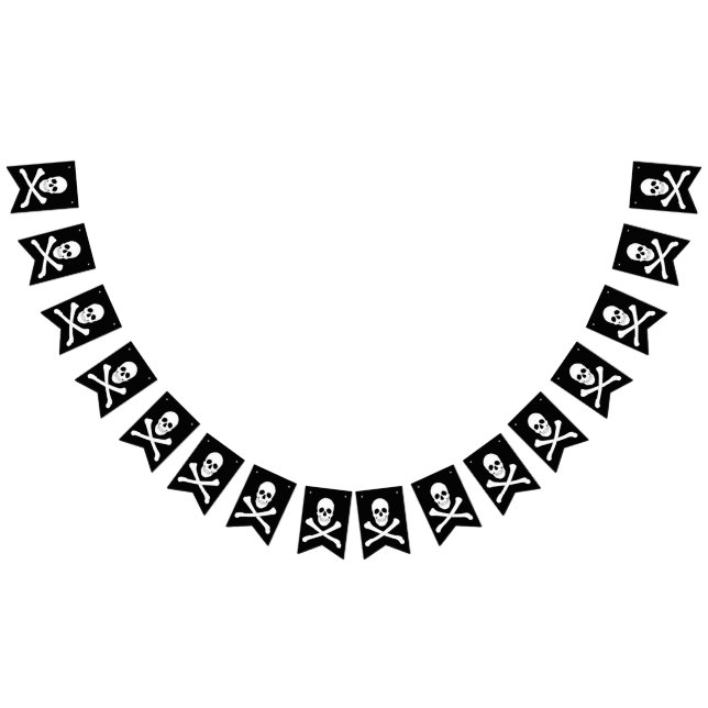 Pirat Party (Skull och korsben) (Jolly Roger) Vimplar (Alla)