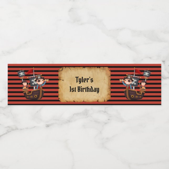 Pirat Party Vattenflaska etikett (Singel etikett)