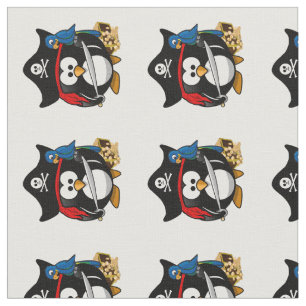 Pirat Penguin med papegoja Tyg
