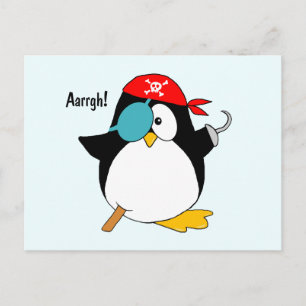 Pirat Penguin Vykort