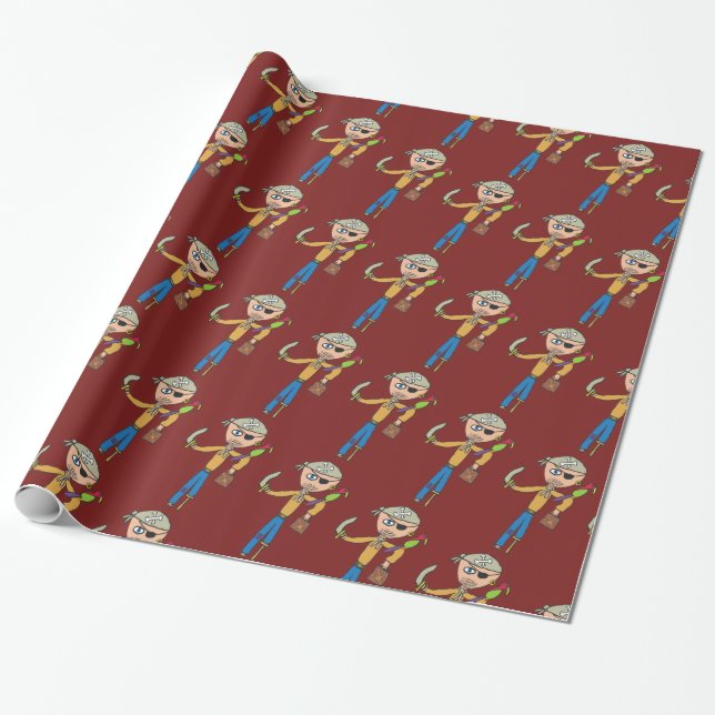 Pirat Presentpapper (Utrullad)