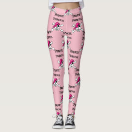 Pirat Princess med Rosa Skull Leggings