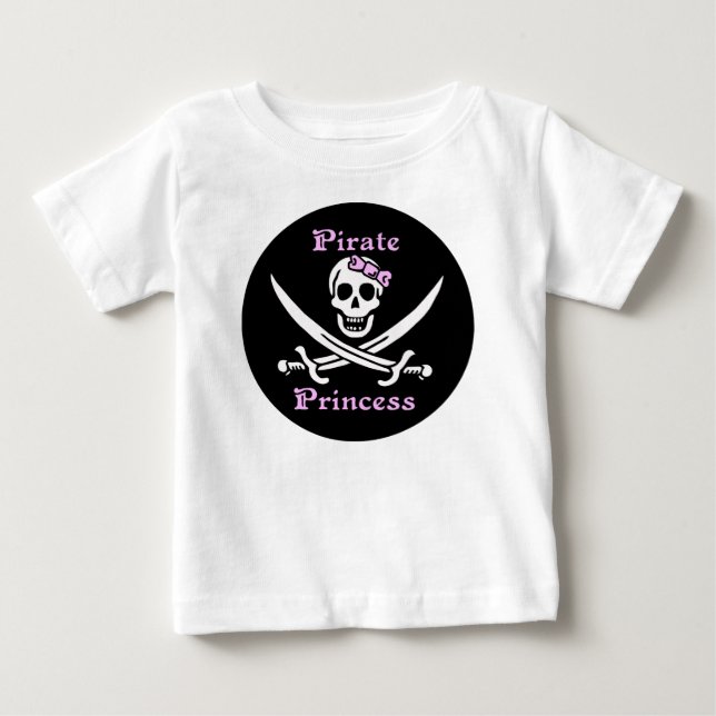 Pirat Princess Småbarn Long-sleeve shirt Tee (Framsida)