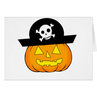 pirat pumpkin hälsningskort