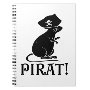 Pirat Råtta Pirat House Råtta Rodent Gift Anteckningsbok