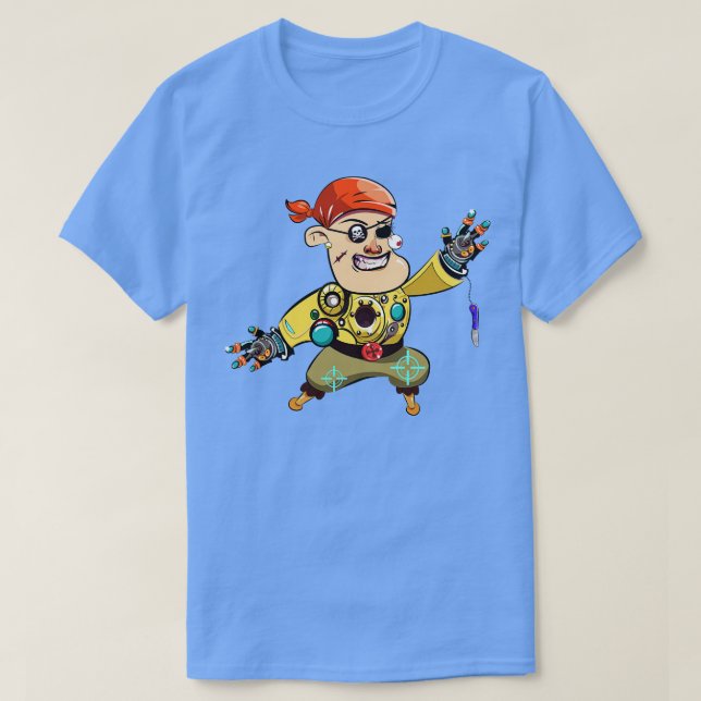 Pirat Robot T Shirt (Design framsida)