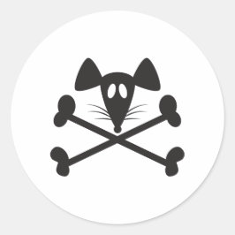 Pirat Rodent Runt Klistermärke