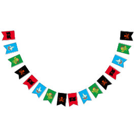 Pirat: roligt buntning / skalle & korsben vimplar