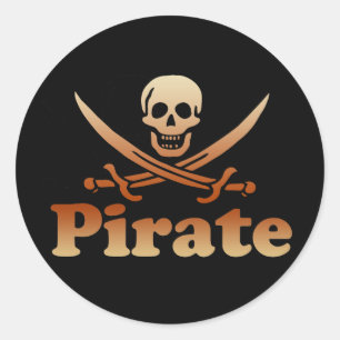 Pirat Runt Klistermärke