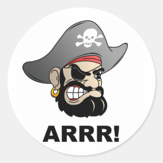 Pirat Runt Klistermärke