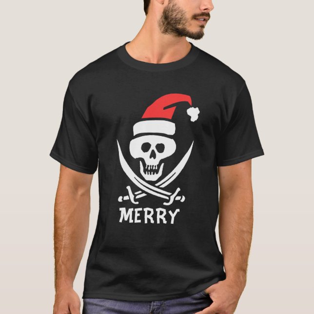 Pirat Santa Edit text T-Shirt (Framsida)