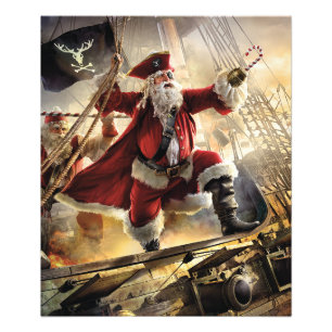 Pirat Santa Fototryck
