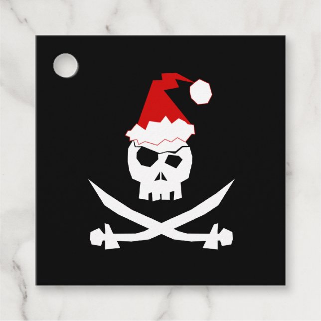 Pirat Santa Gåvor Etiketter (Framsida)