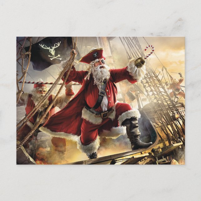 Pirat Santa Helg Vykort (Framsida)