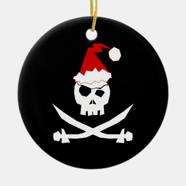 Pirat Santa Julgransprydnad Keramik (Framsidan)