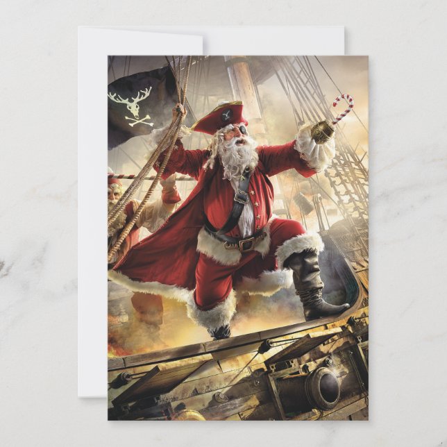 Pirat Santa Julkort (Framsida)
