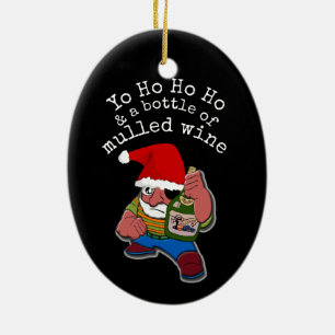 Pirat Santa Mulled Vin jul Julgransprydnad Keramik