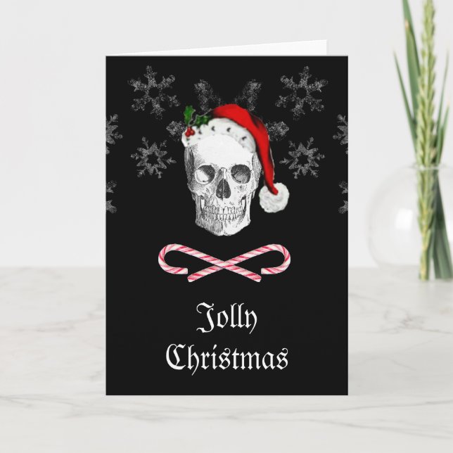 Pirat Santa Skull Jolly julkort Helgkort (Framsida)