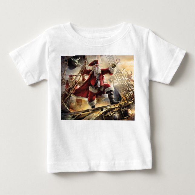 Pirat Santa T Shirt (Framsida)