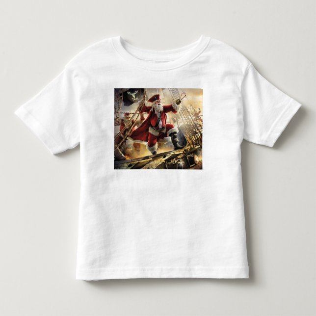Pirat Santa T Shirt (Framsida)