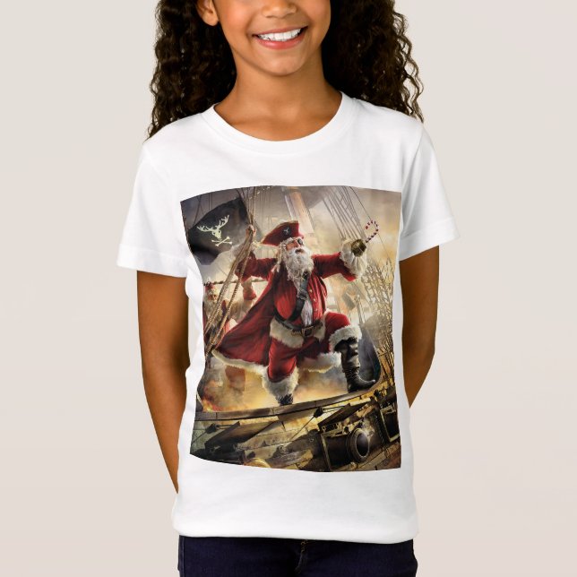 Pirat Santa T Shirt (Framsida)
