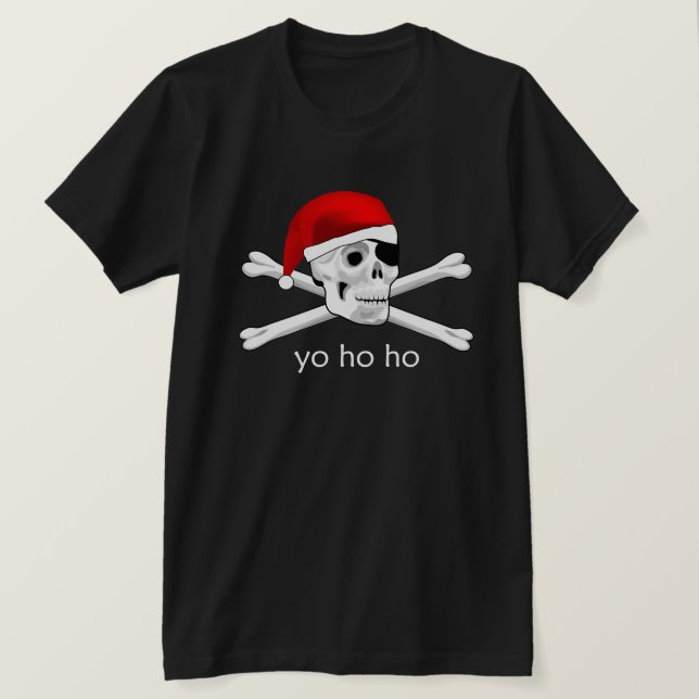 Pirat Santa Yo Ho Ho Manar Shirt Tee Shirt (Design framsida)