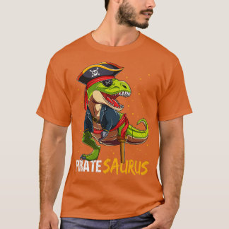 Pirat Saurus Dinosaur t Rex Halloween for Boys Ki Shirt
