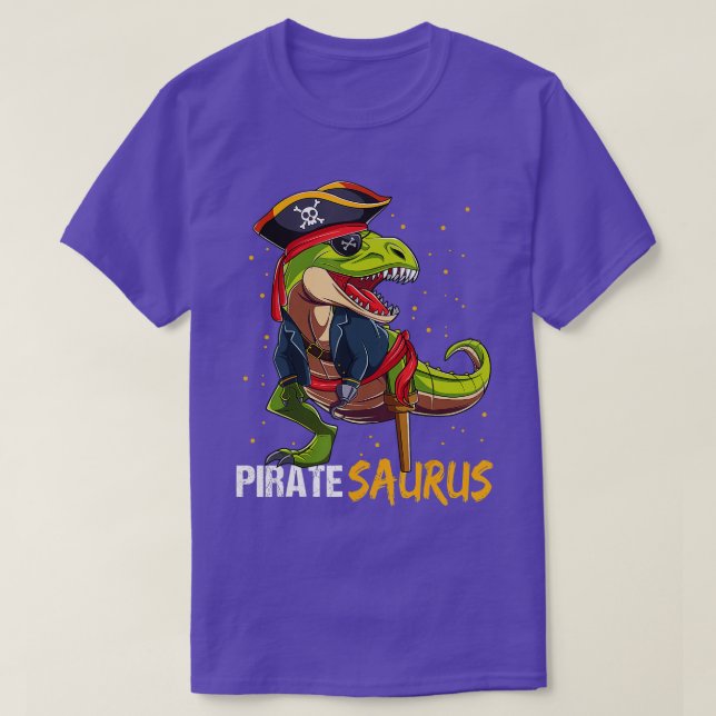 Pirat Saurus Dinosaur t Rex Halloween for Boys Ki Shirt (Design framsida)