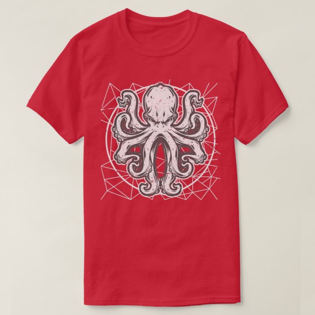 Pirat Sea Kraken Gift Octopus T Shirt (Design framsida)