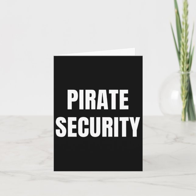 Pirat Security Mamma Pappa Funny Halloween Costume Kort (Framsida)