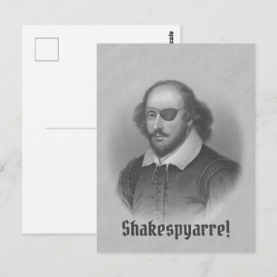Pirat Shakespeare Vykort